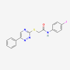 molecular formula C17H13IN4OS B4151860 N-(4-iodophenyl)-2-[(6-phenyl-1,2,4-triazin-3-yl)sulfanyl]acetamide 