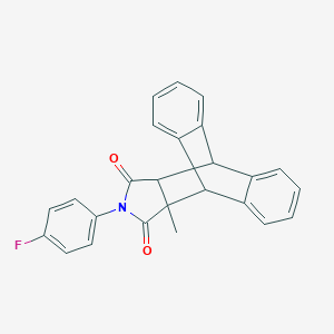 molecular formula C25H18FNO2 B415187 17-(4-Fluorophenyl)-15-methyl-17-azapentacyclo[6.6.5.0~2,7~.0~9,14~.0~15,19~]nonadeca-2,4,6,9,11,13-hexaene-16,18-dione (non-preferred name) 
