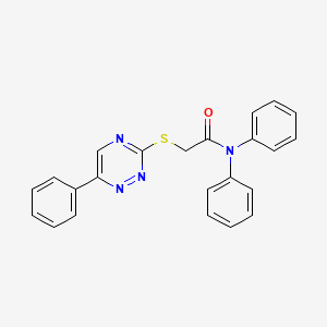 N,N-diphenyl-2-[(6-phenyl-1,2,4-triazin-3-yl)sulfanyl]acetamide