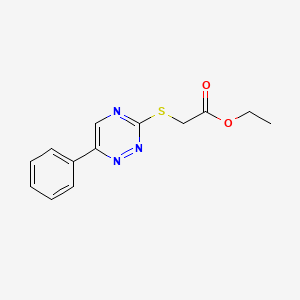 Ethyl 2-[(6-phenyl-1,2,4-triazin-3-yl)sulfanyl]acetate