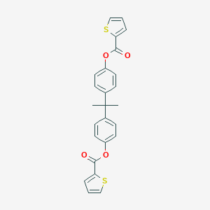 molecular formula C25H20O4S2 B415189 4-(1-Methyl-1-{4-[(2-thienylcarbonyl)oxy]phenyl}ethyl)phenyl 2-thiophenecarboxylate 