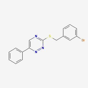 molecular formula C16H12BrN3S B4151897 3-[(3-Bromobenzyl)sulfanyl]-6-phenyl-1,2,4-triazine 