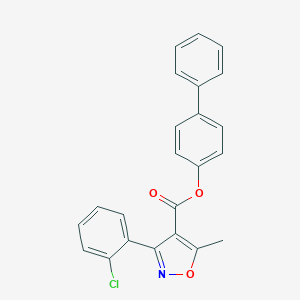 molecular formula C23H16ClNO3 B415192 [1,1'-Biphenyl]-4-yl 3-(2-chlorophenyl)-5-methyl-4-isoxazolecarboxylate 
