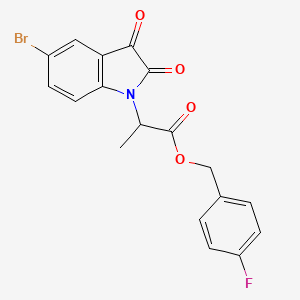 (4-fluorophenyl)methyl 2-(5-bromo-2,3-dioxoindol-1-yl)propanoate