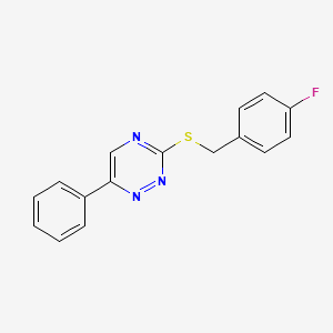 3-[(4-Fluorobenzyl)sulfanyl]-6-phenyl-1,2,4-triazine