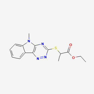 ethyl 2-[(5-methyl-5H-[1,2,4]triazino[5,6-b]indol-3-yl)sulfanyl]propanoate