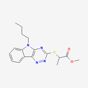 methyl 2-[(5-butyl-5H-[1,2,4]triazino[5,6-b]indol-3-yl)sulfanyl]propanoate