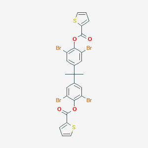 molecular formula C25H16Br4O4S2 B415195 2,6-Dibromo-4-(1-{3,5-dibromo-4-[(2-thienylcarbonyl)oxy]phenyl}-1-methylethyl)phenyl 2-thiophenecarboxylate 