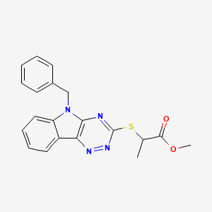 methyl 2-[(5-benzyl-5H-[1,2,4]triazino[5,6-b]indol-3-yl)sulfanyl]propanoate