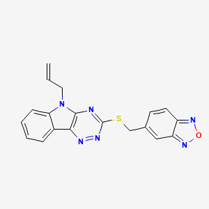 molecular formula C19H14N6OS B4151964 5-({[5-(PROP-2-EN-1-YL)-5H-[1,2,4]TRIAZINO[5,6-B]INDOL-3-YL]SULFANYL}METHYL)-2,1,3-BENZOXADIAZOLE 