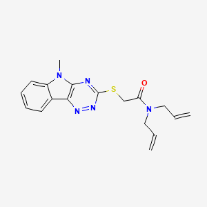 N~1~,N~1~-DIALLYL-2-[(5-METHYL-5H-[1,2,4]TRIAZINO[5,6-B]INDOL-3-YL)SULFANYL]ACETAMIDE