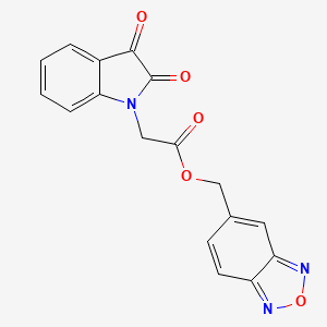 molecular formula C17H11N3O5 B4152012 (2,1,3-BENZOXADIAZOL-5-YL)METHYL 2-(2,3-DIOXO-2,3-DIHYDRO-1H-INDOL-1-YL)ACETATE 