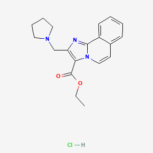 molecular formula C19H22ClN3O2 B4152019 Ethyl 2-(pyrrolidin-1-ylmethyl)imidazo[2,1-a]isoquinoline-3-carboxylate;hydrochloride 