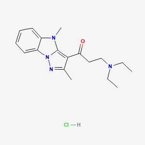 3-(Diethylamino)-1-(2,4-dimethylpyrazolo[1,5-a]benzimidazol-3-yl)propan-1-one;hydrochloride