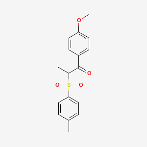 molecular formula C17H18O4S B4152043 1-(4-Methoxyphenyl)-2-[(4-methylphenyl)sulfonyl]propan-1-one 