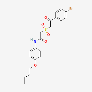 2-{[2-(4-BROMOPHENYL)-2-OXOETHYL]SULFONYL}-N~1~-(4-BUTOXYPHENYL)ACETAMIDE