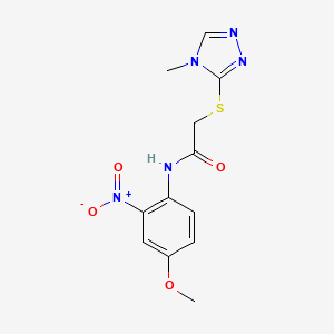 N-(4-methoxy-2-nitrophenyl)-2-[(4-methyl-4H-1,2,4-triazol-3-yl)sulfanyl]acetamide