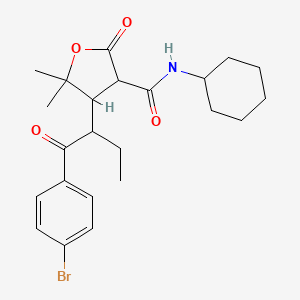 4-[1-(4-bromobenzoyl)propyl]-N-cyclohexyl-5,5-dimethyl-2-oxotetrahydro-3-furancarboxamide