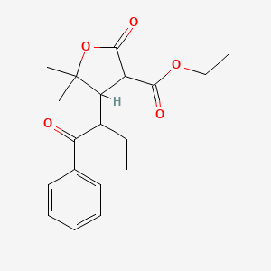 ethyl 4-(1-benzoylpropyl)-5,5-dimethyl-2-oxotetrahydro-3-furancarboxylate