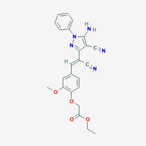 ethyl {4-[2-(5-amino-4-cyano-1-phenyl-1H-pyrazol-3-yl)-2-cyanovinyl]-2-methoxyphenoxy}acetate