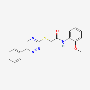 molecular formula C18H16N4O2S B4152134 N~1~-(2-METHOXYPHENYL)-2-[(6-PHENYL-1,2,4-TRIAZIN-3-YL)SULFANYL]ACETAMIDE 