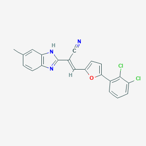 molecular formula C21H13Cl2N3O B415214 3-[5-(2,3-dichlorophenyl)-2-furyl]-2-(5-methyl-1H-benzimidazol-2-yl)acrylonitrile 