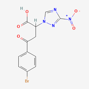 4-(4-Bromophenyl)-2-(3-nitro-1,2,4-triazol-1-yl)-4-oxobutanoic acid