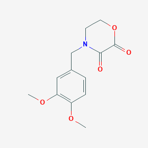 molecular formula C13H15NO5 B4152170 4-(3,4-dimethoxybenzyl)-2,3-morpholinedione 