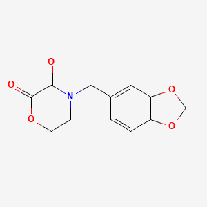 4-(1,3-benzodioxol-5-ylmethyl)-2,3-morpholinedione