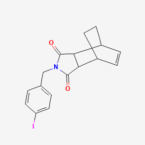 molecular formula C17H16INO2 B4152203 4-[(4-IODOPHENYL)METHYL]-4-AZATRICYCLO[5.2.2.0(2),?]UNDEC-8-ENE-3,5-DIONE 