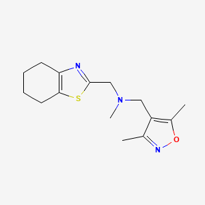 molecular formula C15H21N3OS B4152217 1-(3,5-dimethyl-1,2-oxazol-4-yl)-N-methyl-N-(4,5,6,7-tetrahydro-1,3-benzothiazol-2-ylmethyl)methanamine 