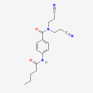 N,N-bis(2-cyanoethyl)-4-(pentanoylamino)benzamide