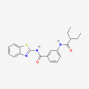 molecular formula C20H21N3O2S B4152230 N-(1,3-BENZOTHIAZOL-2-YL)-3-(2-ETHYLBUTANAMIDO)BENZAMIDE 