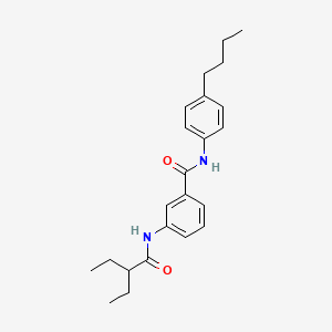 molecular formula C23H30N2O2 B4152231 N-(4-BUTYLPHENYL)-3-(2-ETHYLBUTANAMIDO)BENZAMIDE 