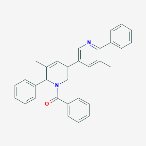 molecular formula C31H28N2O B415225 (5,5'-dimethyl-6,6'-diphenyl-3,6-dihydro-3,3'-bipyridin-1(2H)-yl)(phenyl)methanone 