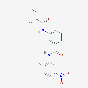 molecular formula C20H23N3O4 B4152277 3-[(2-ethylbutanoyl)amino]-N-(2-methyl-5-nitrophenyl)benzamide 