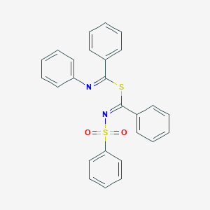 molecular formula C26H20N2O2S2 B415228 phenyl[(phenylsulfonyl)imino]methyl N-phenylbenzenecarbimidothioate CAS No. 321973-11-9