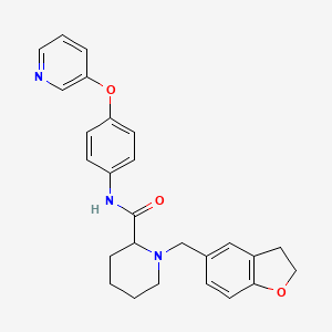 1-(2,3-dihydro-1-benzofuran-5-ylmethyl)-N-(4-pyridin-3-yloxyphenyl)piperidine-2-carboxamide