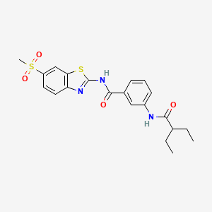 3-(2-ETHYLBUTANAMIDO)-N-(6-METHANESULFONYL-1,3-BENZOTHIAZOL-2-YL)BENZAMIDE