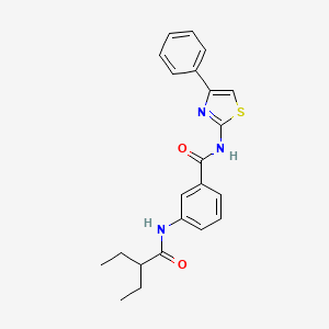 3-[(2-ethylbutanoyl)amino]-N-(4-phenyl-1,3-thiazol-2-yl)benzamide