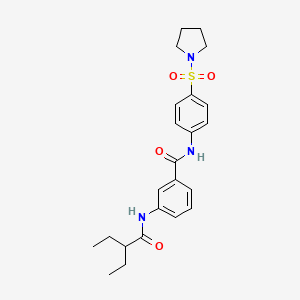 molecular formula C23H29N3O4S B4152339 3-(2-ETHYLBUTANAMIDO)-N-[4-(PYRROLIDINE-1-SULFONYL)PHENYL]BENZAMIDE 