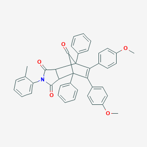 8,9-Bis(4-methoxyphenyl)-4-(2-methylphenyl)-1,7-diphenyl-4-azatricyclo[5.2.1.0~2,6~]dec-8-ene-3,5,10-trione