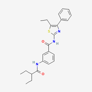 N-(5-ETHYL-4-PHENYL-1,3-THIAZOL-2-YL)-3-(2-ETHYLBUTANAMIDO)BENZAMIDE