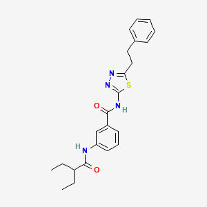 3-(2-ETHYLBUTANAMIDO)-N-[5-(2-PHENYLETHYL)-1,3,4-THIADIAZOL-2-YL]BENZAMIDE