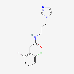 2-(2-chloro-6-fluorophenyl)-N-[3-(1H-imidazol-1-yl)propyl]acetamide