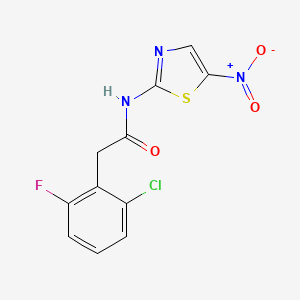 molecular formula C11H7ClFN3O3S B4152375 2-(2-chloro-6-fluorophenyl)-N-(5-nitro-1,3-thiazol-2-yl)acetamide 