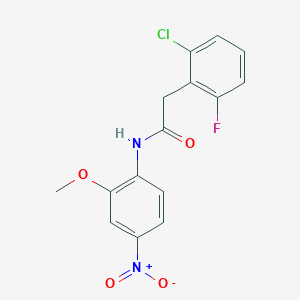 molecular formula C15H12ClFN2O4 B4152381 2-(2-chloro-6-fluorophenyl)-N-(2-methoxy-4-nitrophenyl)acetamide 