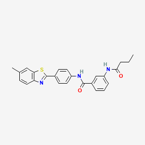 3-(butyrylamino)-N-[4-(6-methyl-1,3-benzothiazol-2-yl)phenyl]benzamide