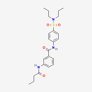 molecular formula C23H31N3O4S B4152404 3-(butanoylamino)-N-[4-(dipropylsulfamoyl)phenyl]benzamide 