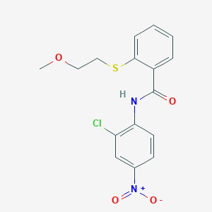 N-(2-chloro-4-nitrophenyl)-2-[(2-methoxyethyl)sulfanyl]benzamide